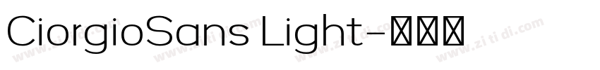 CiorgioSans Light字体转换